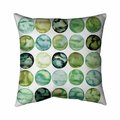 Begin Home Decor 20 x 20 in. Green Circles-Double Sided Print Indoor Pillow 5541-2020-AB73